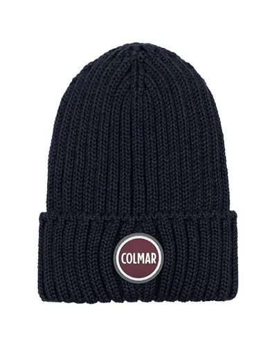Colmar Berretto a Coste con Risvolto Unisex, Navy Blue (Taglia Unica)