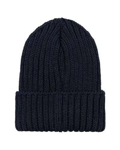 Colmar Unisex Rib-Knit Hat with Turn-Up, Navy Blue (One Size Fits All)