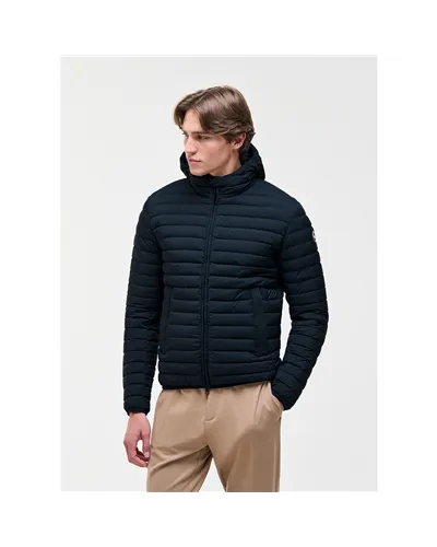 Colmar Men's Light Down Jacket with Hood, Navy Blue