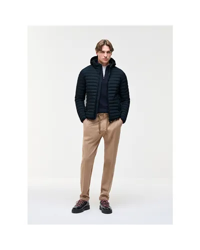 Colmar Men's Light Down Jacket with Hood, Navy Blue