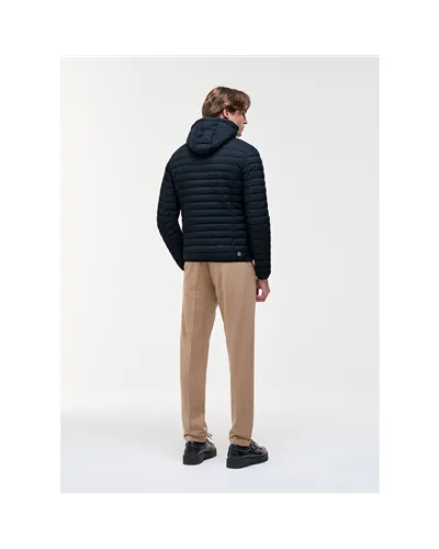 Colmar Men's Light Down Jacket with Hood, Navy Blue