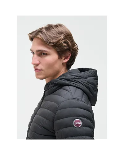 Colmar Giacca Piumino Leggero con Cappuccio Uomo, Black/Vulcan