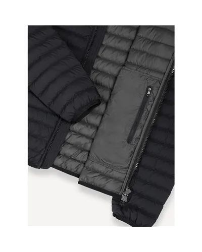 Colmar Men's Light Down Jacket with Hood, Black/Vulcan