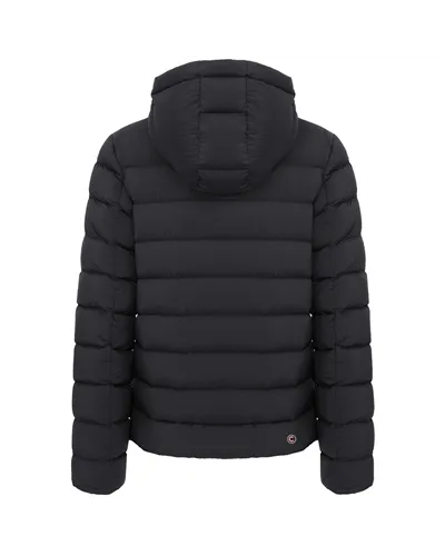 Colmar Men's Down Jacket with Detachable Hood, Black/Vulcan