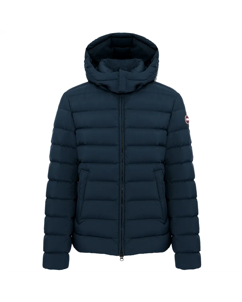 Colmar Men's Down Jacket with Detachable Hood, Navy/Dark Blue