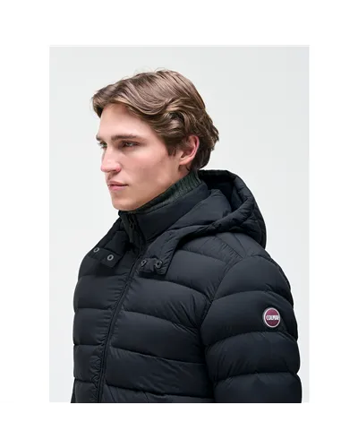 Colmar Men's Down Jacket with Detachable Hood, Navy/Dark Blue