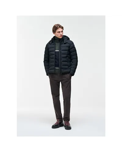 Colmar Men's Down Jacket with Detachable Hood, Navy/Dark Blue
