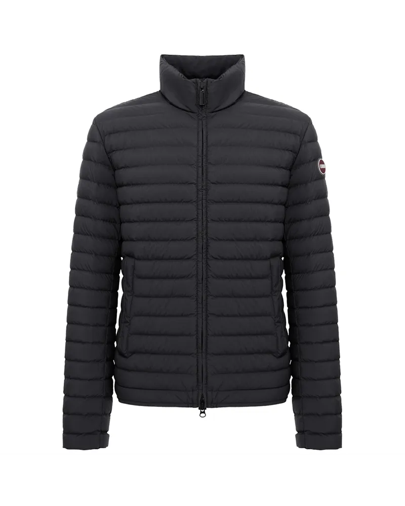 Colmar Men's Light Down Jacket with Padded Collar, Black/Vulcan