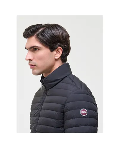 Colmar Men's Light Down Jacket with Padded Collar, Black/Vulcan