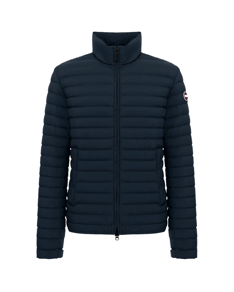 Colmar Men's Light Down Jacket with Padded Collar, Navy Blue/Dark Blue