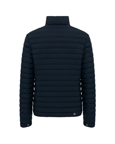 Colmar Men's Light Down Jacket with Padded Collar, Navy Blue/Dark Blue
