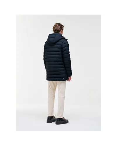 Colmar Men's Quilted Down Jacket with Side Slits, Navy/Dark Blue