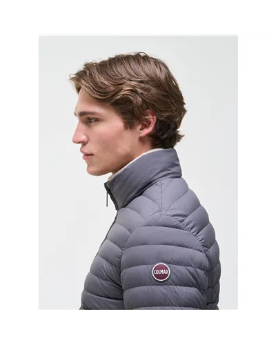 Colmar Men's Light Down Jacket with Padded Collar, Street/Black