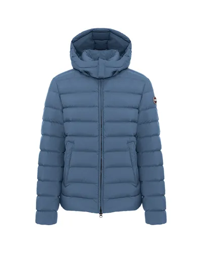 Colmar Men's Down Jacket with Detachable Hood, Satellite/Navy