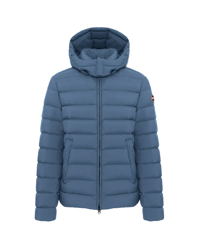 Colmar Men's Down Jacket with Detachable Hood, Satellite/Navy
