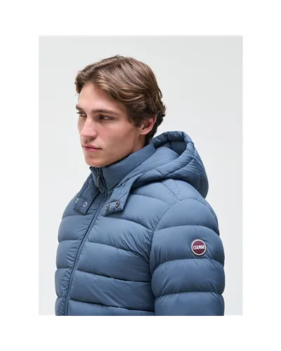 Colmar Men's Down Jacket with Detachable Hood, Satellite/Navy