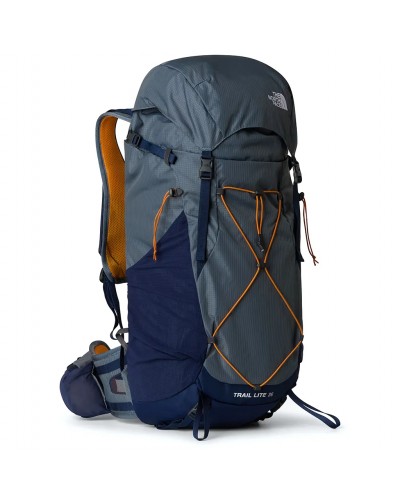 The North Face Trail Lite 36 Trekking Backpack, Granite Grey/Summit Navy/Dust Orange