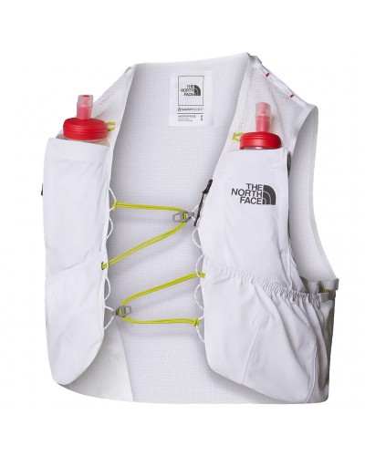The North Face Summit Run 5 Hydration Running Vest, TNF White/White Ash (2 500 ml Soft Flask Included)
