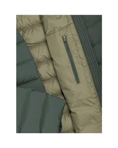 Colmar Men's Down Jacket with Detachable Hood, Underwood/Muddy