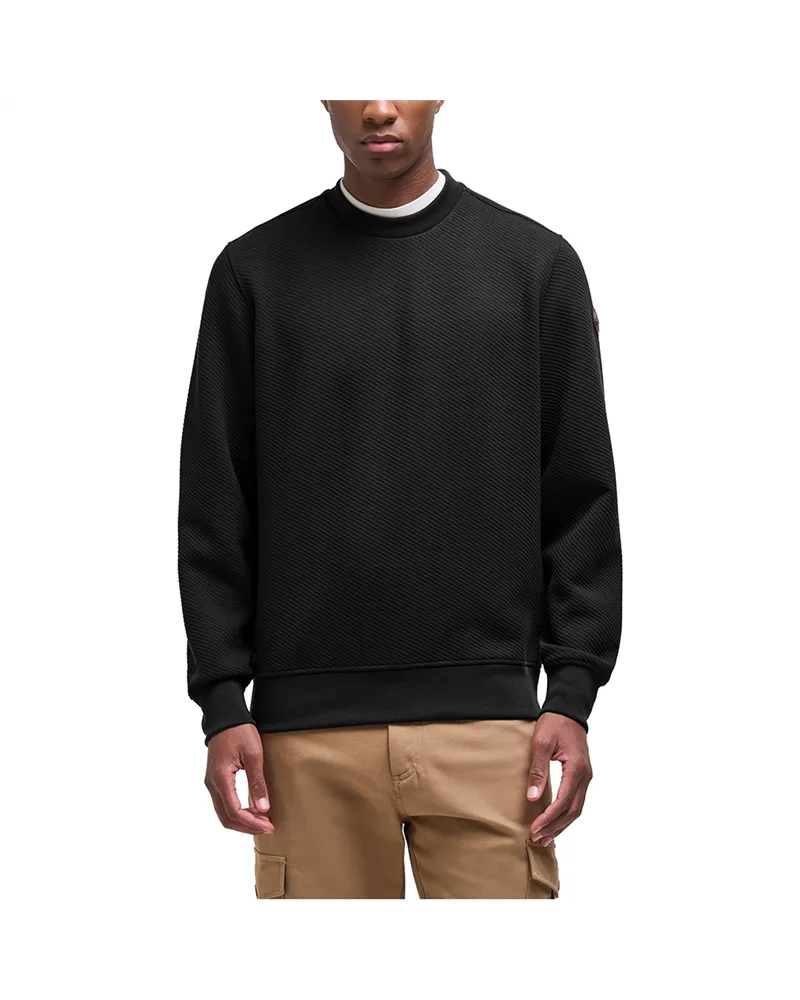 Colmar Felpa Girocollo in Jacquard Uomo, Black