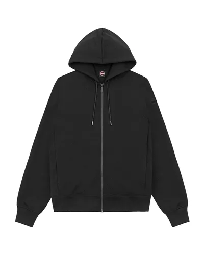 Colmar Men's Full-zip Jacquard Hooded Sweatshirt, Black