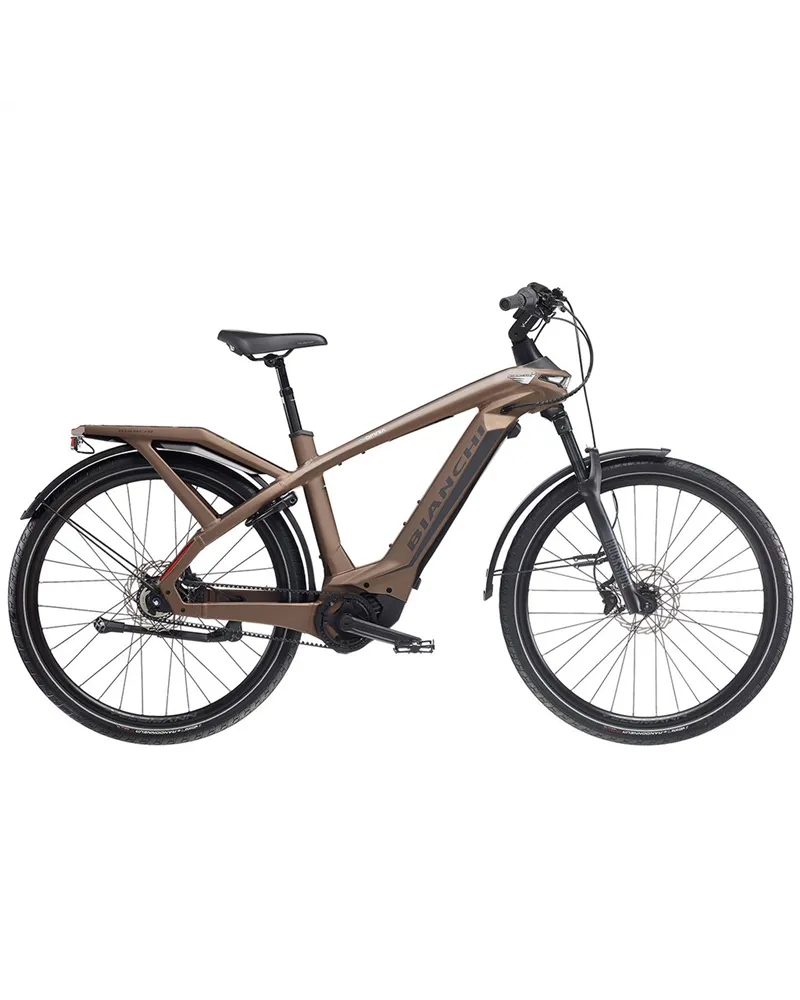 Bianchi e-Omnia T-Type Shimano Deore 10v OLI Edge 630Wh, 4E Metal Brown/Graphite Full Matt MY24