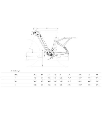 Bianchi e-Omnia C-Type Shimano Deore 10v OLI Edge 630Wh, 4H Metal Brown/Graphite Full Matt MY24
