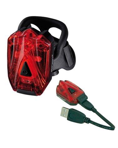 Infini Lava Rear Light With 3 Red Leds. USB Rechargeable. Red