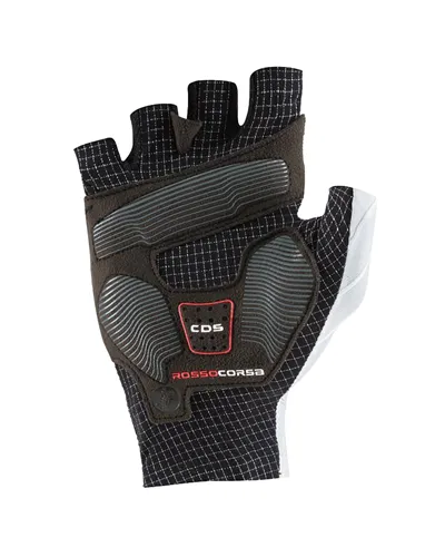 Castelli Rosso Corsa Pro Guanti Estivi Ciclismo, Silver Gray