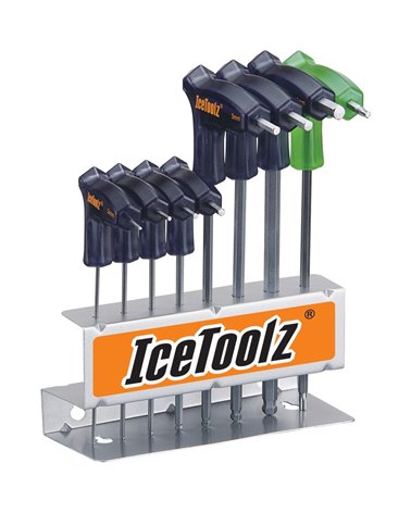Icetoolz Twinhead Wrench Set 8Pcs: Hex Key Wrenches Ball-Ended (2X2.5X3X4X5X6X8mm) And T-25 Star Wrench