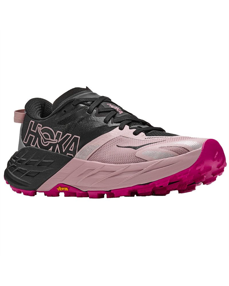 Hoka Speedgoat 7 Women's Trail Running Shoes, Black/Pink Opal