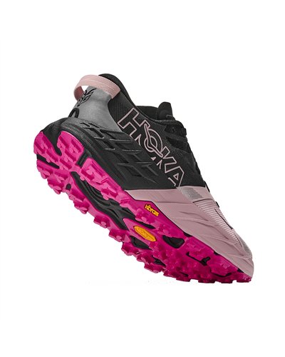 Hoka Speedgoat 7 Women's Trail Running Shoes, Black/Pink Opal