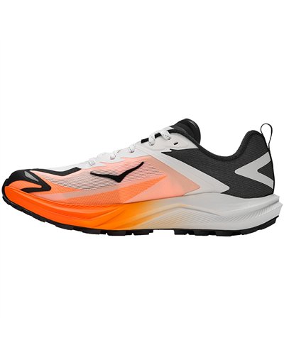 Hoka Zinal 3 Trail Running Shoes, Frost/Neon Tangerine