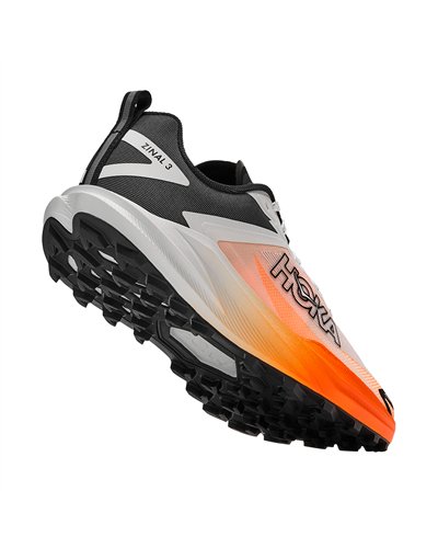 Hoka Zinal 3 Scarpe Trail Running Uomo, Frost/Neon Tangerine