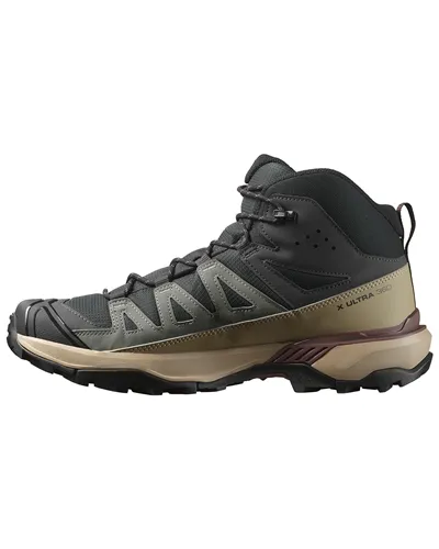 Salomon X Ultra 360 Mid GTX Gore-Tex Scarponi Trekking Uomo, Phantom/Desert Tan/Rum Raisin