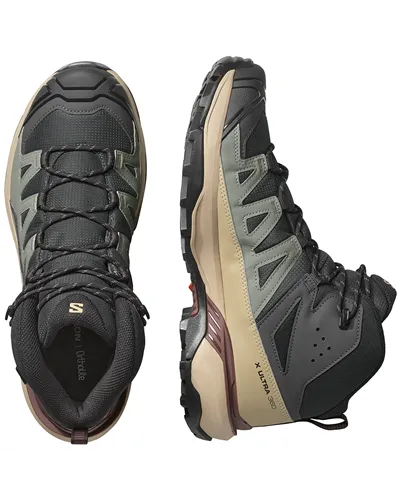 Salomon X Ultra 360 Mid GTX Gore-Tex Scarponi Trekking Uomo, Phantom/Desert Tan/Rum Raisin