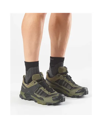 Salomon X Ultra 5 GTX Gore-Tex Men's Trekking Shoes, Olive Night/Black/Bistro Green