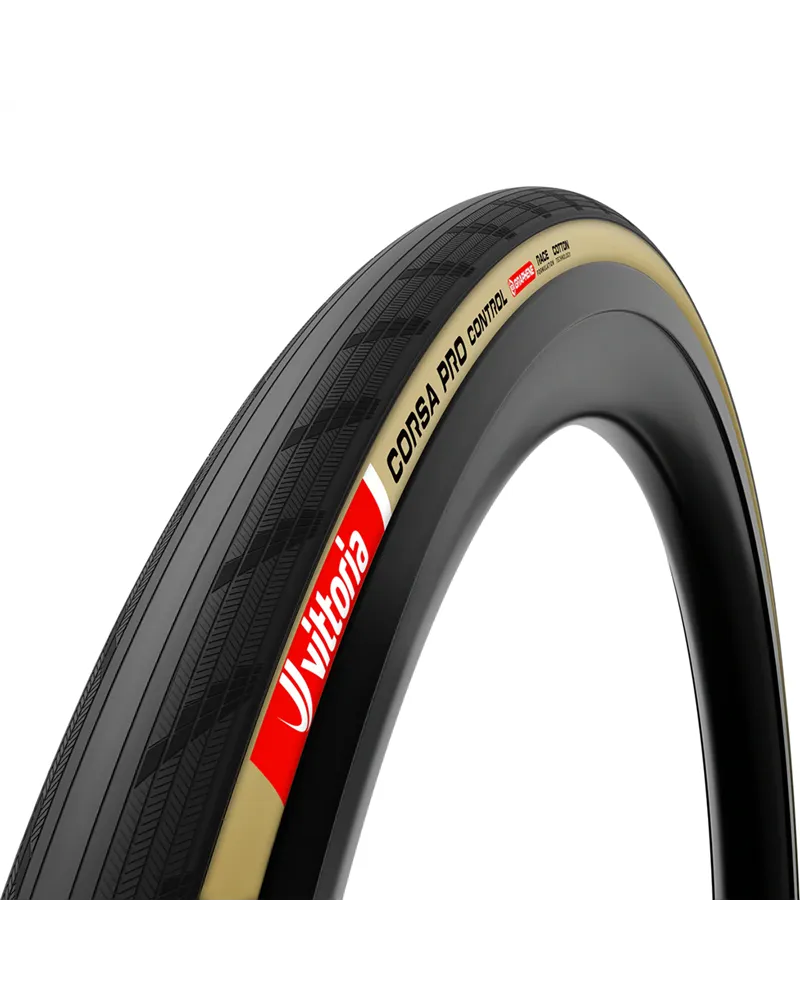 Vittoria Corsa Pro Control 30-622/700x30c G2.0 RF TLR Copertoncino Tubeless Cotone 320TPI, Nero/Tan