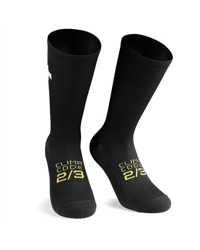 Assos Spring Fall P1 Cycling Socks, Black Series