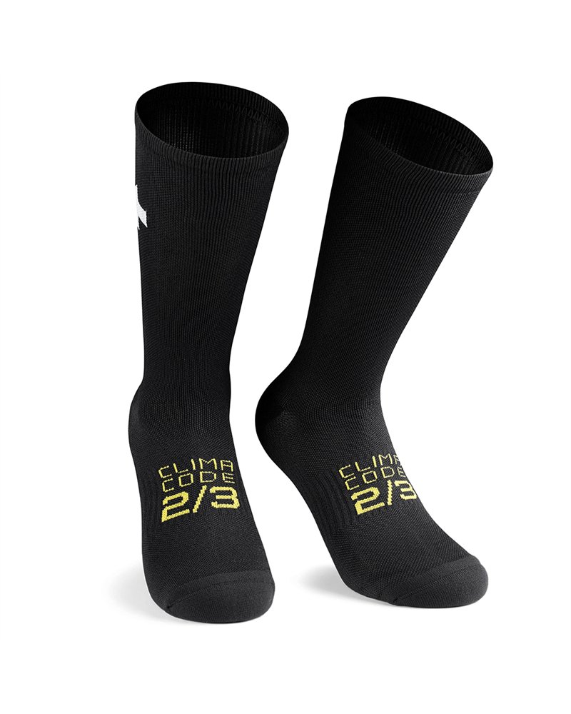 Assos Spring Fall P1 Cycling Socks, Black Series