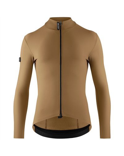 Assos Mille GT Spring Summer C2 Men's Long Sleeve Full Zip Cycling Jersey, Bronze Ash