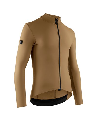 Assos Mille GT Spring Summer C2 Men's Long Sleeve Full Zip Cycling Jersey, Bronze Ash