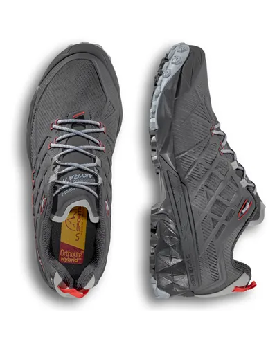 La Sportiva Akyra II GTX Gore-Tex Men's Trail Running Shoes, Carbon/Mountain Red