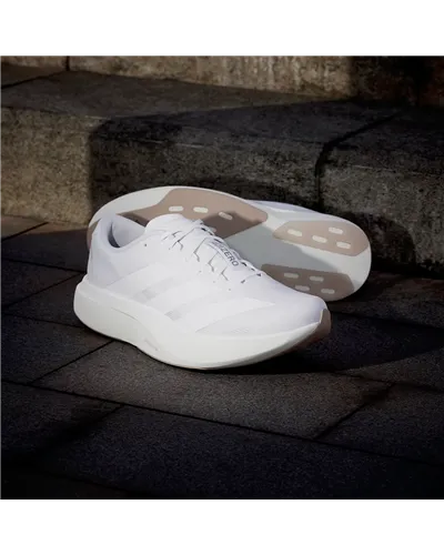 Adidas Adizero Evo SL Scarpe Running Uomo, Cloud White/Cloud White/Warm Sandstone