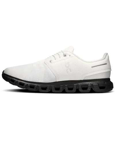 On Cloud 6 Men's Running Shoes, White/Black