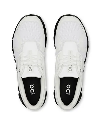 On Cloud 6 Men's Running Shoes, White/Black