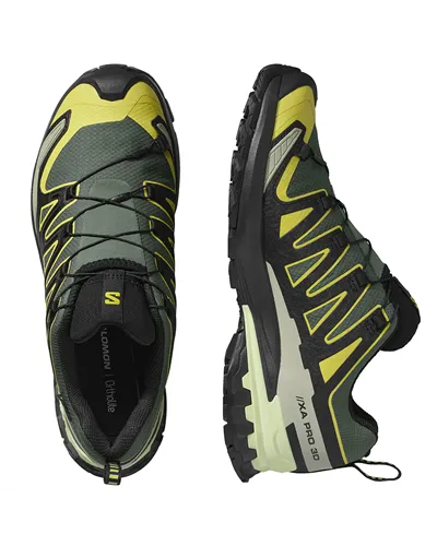 Salomon Xa Pro 3D V9 GTX Gore-Tex Men's Trail Running Shoes, Urban Chic/Black/Cress Green