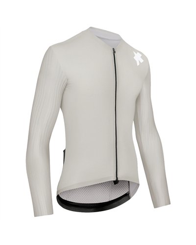 Assos Equipe RS S11 Men's Long Sleeve Full Zip Cycling Jersey, Almond Milk