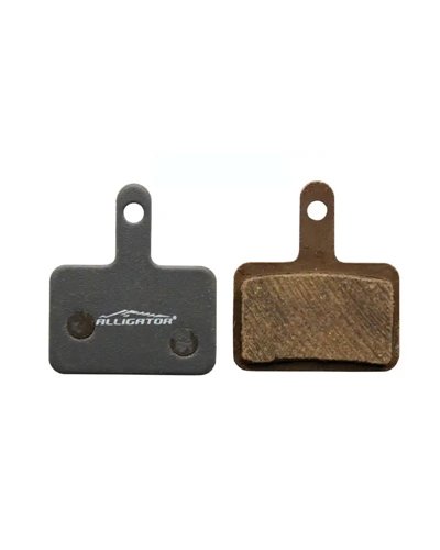Alligator Coppia Pastiglie Alligator Semi Metalliche con Molle, Compatibili con Shimano Deore Idraulico - Nexave Meccanico