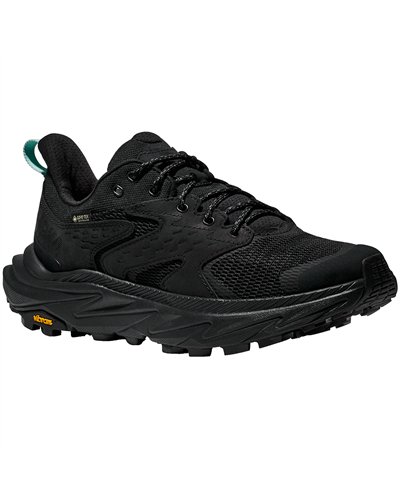 Hoka Anacapa 2 Low GTX Gore-Tex Women's Hiking Shoes, Black/Black (Nubuck Leather)